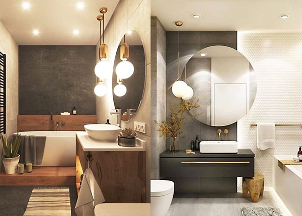 Một vài mẫu đèn trang trí nhà tắm theo phong cách hiện đại